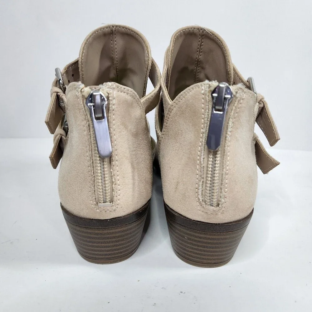 Francesca's Portia Buckle Faux Suede Ankle Booties size 7 Fall Boho - Picture 4 of 8